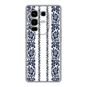 Силіконовый Чохол на Infinix Note 50 Pro Plus з картинкой Вишиванки (Синя вишиванка)
