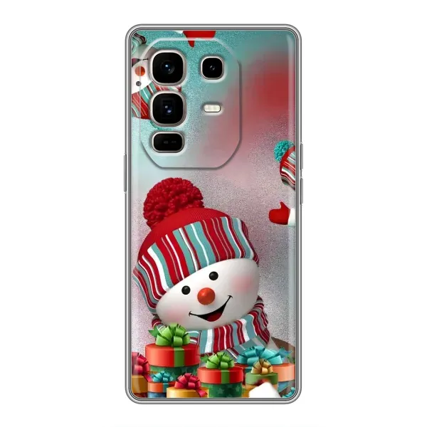 Чехол с рисунком «Снеговик в шапке» для Infinix Note 50 Pro Plus