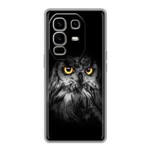 Чохли з принтом СОВИ для Infinix Note 50 Pro Plus (Сова на чорному)