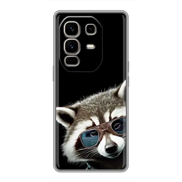 Чехол с рисунком «Стильный Енот» для Infinix Note 50 Pro Plus