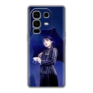 Чохол з картинкою Венсдей на Infinix Note 50 Pro Plus (Венсдей з парасолькою)
