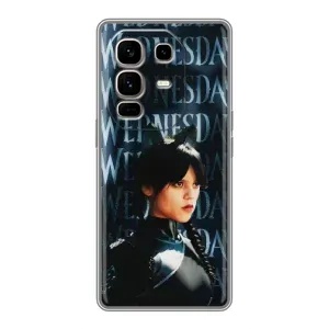 Чохол з картинкою Венсдей на Infinix Note 50 Pro Plus (Вендсдей з ушками)
