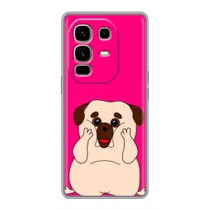 Чехол (ТПУ) Милые собачки для Infinix Note 50 Pro Plus (Веселый Мопсик)