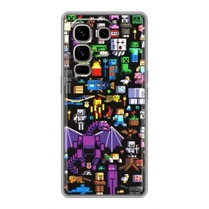 Чохол майнкрафт для Infinix Note 50 Pro Plus (Усі персонажі)