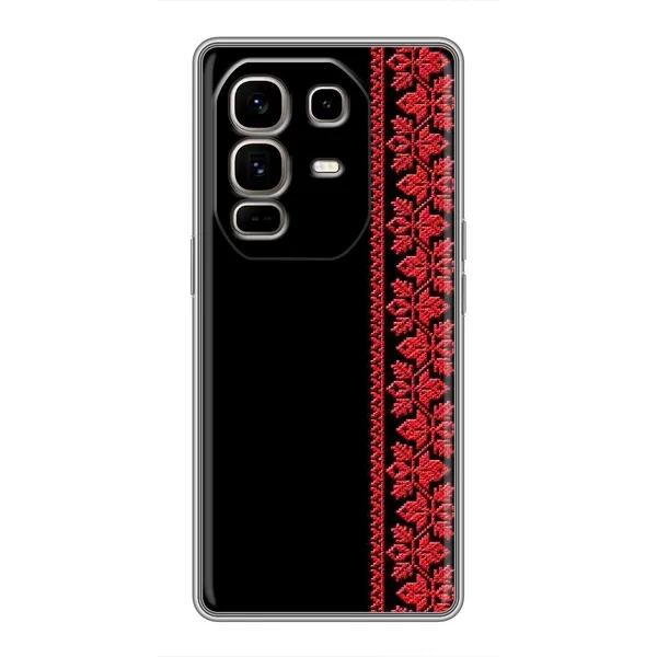Чехол с рисунком «Вышиванка на черном» для Infinix Note 50 Pro Plus Чехол с рисунком «Вышиванка на черном» для Infinix Note 50 Pro Plus