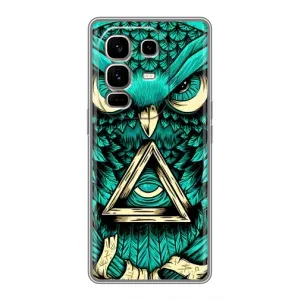 Чохли з принтом СОВИ для Infinix Note 50 Pro Plus (Зелена сова)