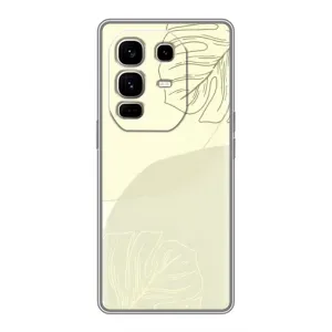 Чехол цветочный дизайн для Infinix Note 50 Pro Plus (Зелёный фон)