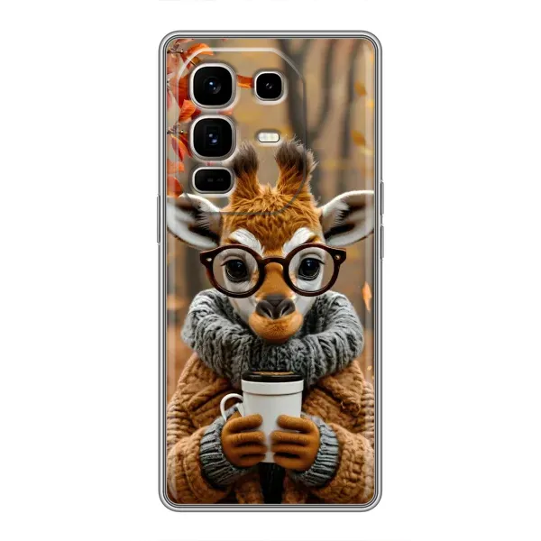 Чехол с рисунком «Жираф с кофе» для Infinix Note 50 Pro Plus Чехол с рисунком «Жираф с кофе» для Infinix Note 50 Pro Plus