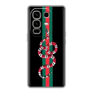 Чохли бренд ГУЧЧІ для Infinix Note 50 Pro Plus (Змій Гуччі)