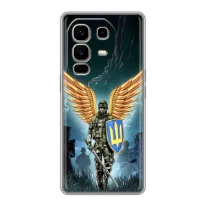 Патріотичний Чохол для Infinix Note 50 Pro Plus (ЗСУ з крильми)