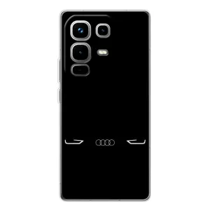 Силиконовый бампер с картинкой машины на Infinix Note 50 Pro (Силует Audi)