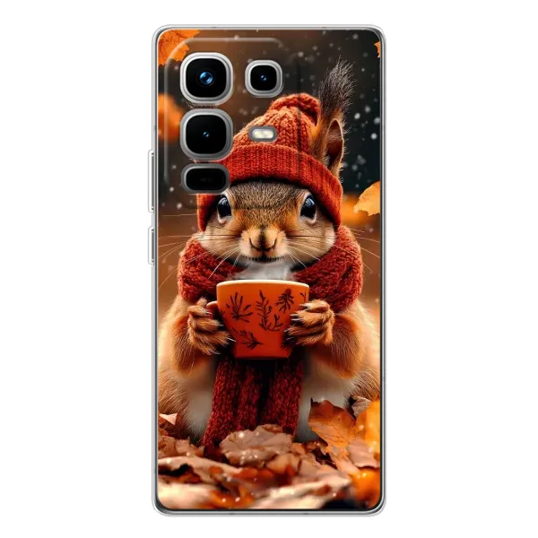 Чехол с рисунком «Белка с кофе» для Infinix Note 50 Pro Чехол с рисунком «Белка с кофе» для Infinix Note 50 Pro