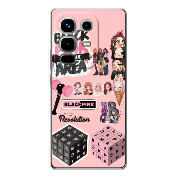 Чехол с рисунком «BLACK PINK коллаж» для Infinix Note 50 Pro Чехол с рисунком «BLACK PINK коллаж» для Infinix Note 50 Pro