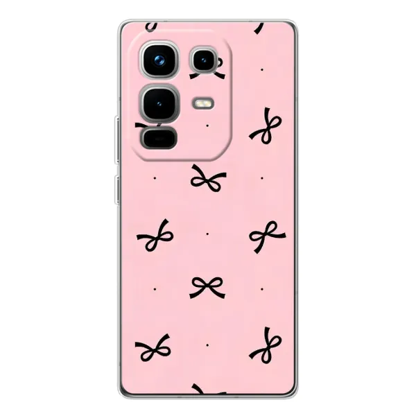 Чехол с рисунком «Черные бантики» для Infinix Note 50 Pro Чехол с рисунком «Черные бантики» для Infinix Note 50 Pro