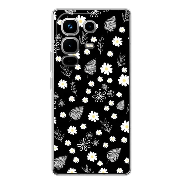 Чехол с рисунком «цветение на чорном» для Infinix Note 50 Pro Чехол с рисунком «цветение на чорном» для Infinix Note 50 Pro