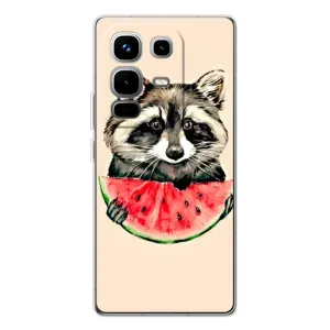 Силиконовый Чехол с Енотами на Infinix Note 50 Pro (Енот)