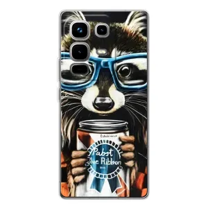 Силиконовый Чехол с Енотами на Infinix Note 50 Pro (Енот в очках)