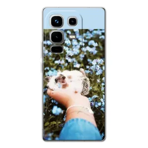 Чехлы с изображением разных животных для Infinix Note 50 Pro (Ежик на руках)