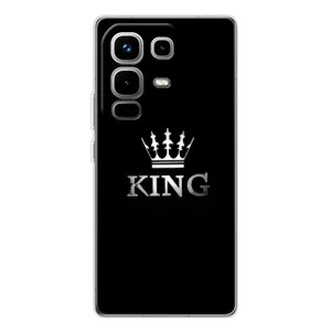 Чохол (Корона на чорному фоні) для Ноут 50 Про (KING)