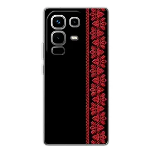 Силіконовый Чохол на Infinix Note 50 Pro (Червона вишиванка)