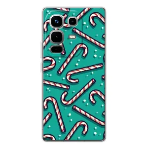Силиконовый бампер на рождество для Infinix Note 50 Pro (Леденцы)