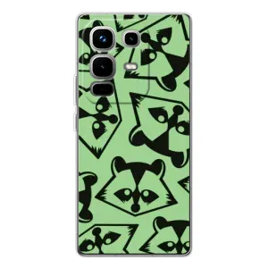 Силиконовый Чехол с Енотами на Infinix Note 50 Pro (Мордочки Енота)