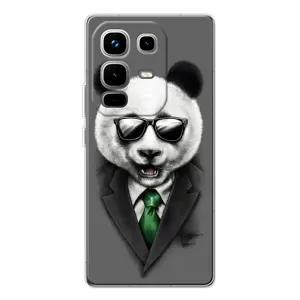 Чехлы с Пандами на Infinix Note 50 Pro (Панда в очках)