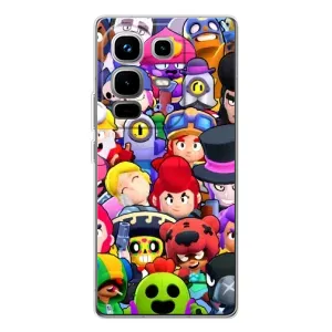Силіконовый Чохол на Infinix Note 50 Pro з картинкою Brawl Stars (Персонажі)