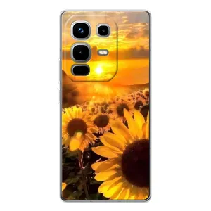 Чехол с Цветами для Infinix Note 50 Pro (поле подсолнухов)