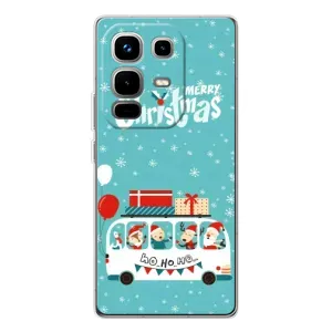 Силиконовый бампер на рождество для Infinix Note 50 Pro (Рождественское настроение)