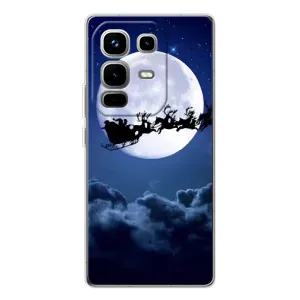 Чохол Санта Клаус для Infinix Note 50 Pro (Санта - місяць)