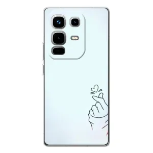 Чехлы (Знак сердечка) на Infinix Note 50 Pro (Сердце на голубом)