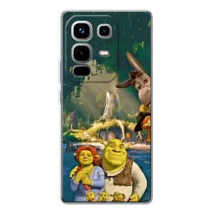 Друкований чохол з принтом Шрек для Infinix Note 50 Pro (Шрек і Фіона)