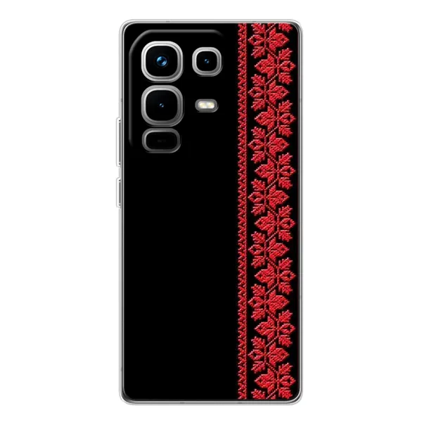 Чехол с рисунком «Вышиванка на черном» для Infinix Note 50 Pro Чехол с рисунком «Вышиванка на черном» для Infinix Note 50 Pro