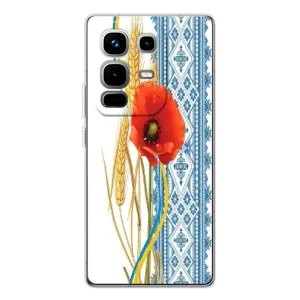 Силіконовый Чохол на Infinix Note 50 Pro з картинкой Вишиванки (Вишиванка з квіткою)