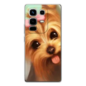 Чехол (ТПУ) Милые собачки для Infinix Note 50 Pro (Йоршенский терьер)