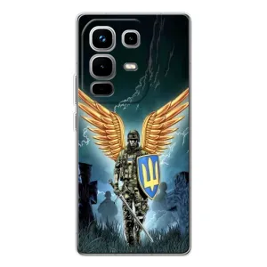 Патриотический Чехол для Infinix Note 50 Pro (ЗСУ з крильями)
