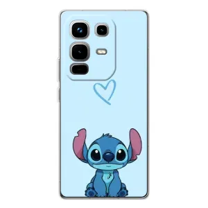 Чехол с рисунком Стич для Infinix Note 50 (Голубой Стич)