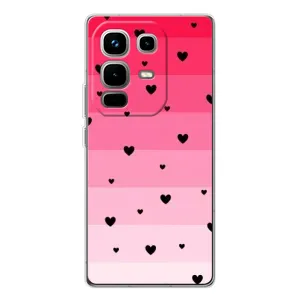 Чехлы с тематикой "Маленькие Сердечки" на Infinix Note 50 (Чорные сердечки)