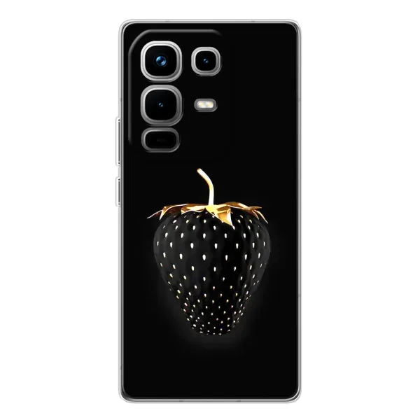 Чехол с рисунком «Чёрная клубника» для Infinix Note 50 Чехол с рисунком «Чёрная клубника» для Infinix Note 50