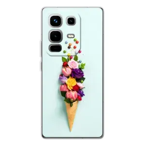 Чехлы с тематикой "ЦВЕТЫ" на Infinix Note 50 (Цветок-мороженное)