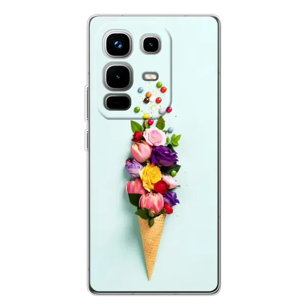 Чехол с рисунком «Цветок-мороженное» для Infinix Note 50 Чехол с рисунком «Цветок-мороженное» для Infinix Note 50