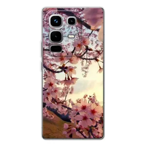Чехол с принтом САКУРЫ на Infinix Note 50 (Цветущая сакура)