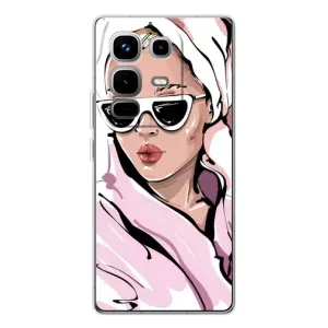 Чехол с картинкой Модные Девчонки Infinix Note 50 (Девушка в халате)