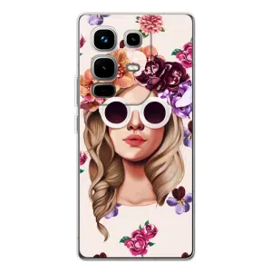 Чехол с картинкой Модные Девчонки Infinix Note 50 (Девушка в очках)