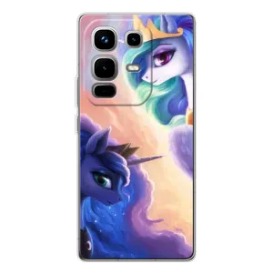 Чехол Unicorn на Infinix Note 50 (Единорожки на тучках)