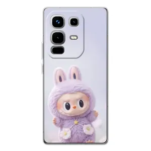 Чехол с принтом Лабубу для Infinix Note 50 (Фиолетовый Лабубу)