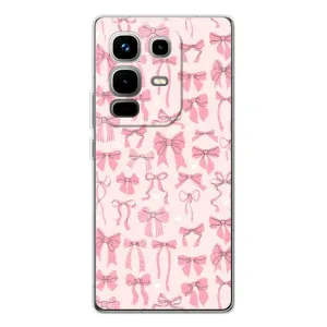 Чехол банты для Infinix Note 50 (Фон бантики)