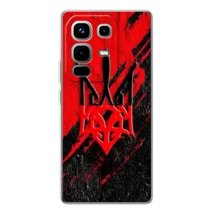 Чехлы УПА (Красно-Чёрный) на Infinix Note 50 (Герб в цвете УПА)