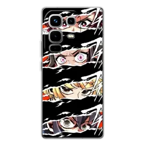 Силиконовые чехлы с глазами Anime для Ноут 50 (Глаза на чорном)